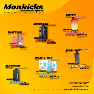 PAQUETES MIX DE VAPES (500-600PZS)