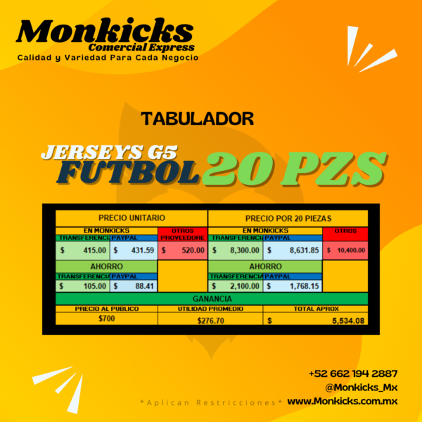 JERSEYS SOCCER EQUIPOS TOP 2024 - Imagen 4