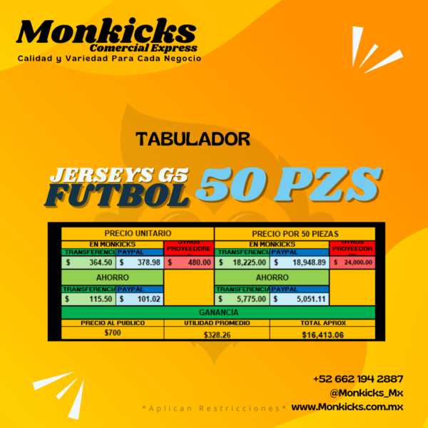 JERSEYS SOCCER EQUIPOS TOP 2024 - Imagen 5